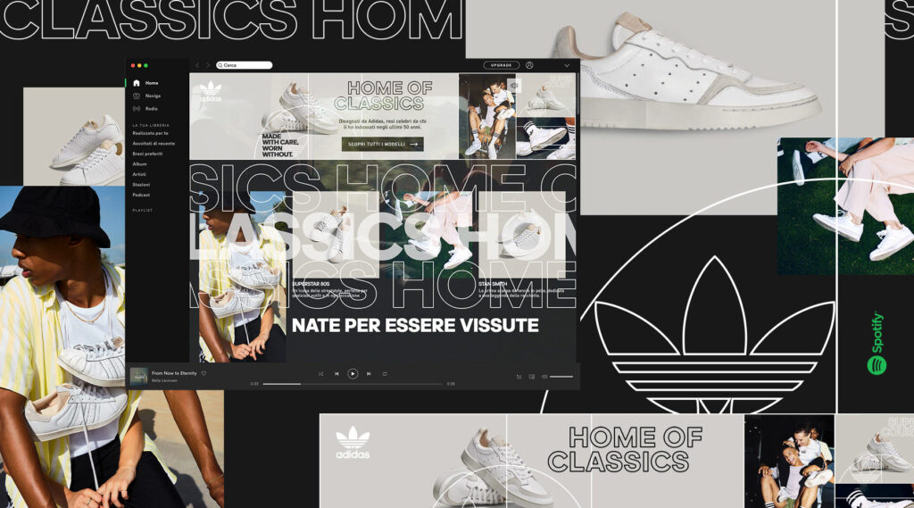 Homepage Takeover (HPTO) realizzata da iDNA per Adidas